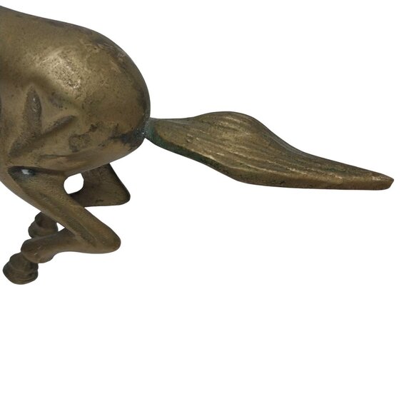 Prancing Brass Horse Figurine 10" Vintage Decorative Statue - Picture 5 of 9